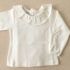 Camiseta  cuello volante  manga larga  Beige