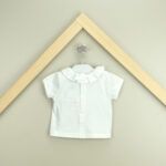 Camiseta manga corta cuello volante Blanca - Imagen 2