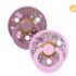 2 Chupetes BIBS Colour Round Liberty Chamomile Lawn Violet Sky Mix