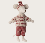 Raton invierno Mamá con esquies - Imagen 3