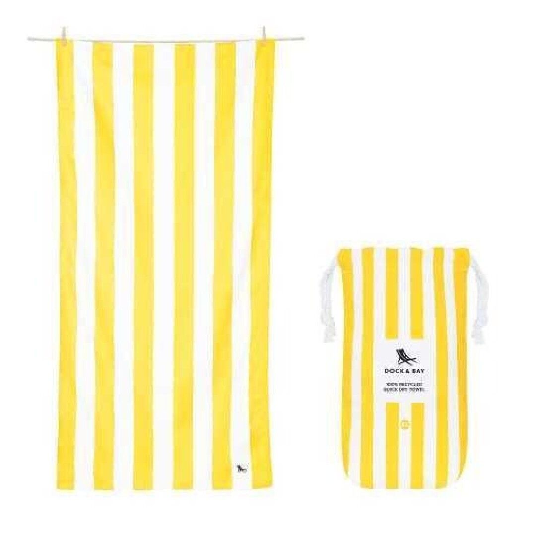 BZAE00002502 Toalla Dock & Bay Cabana boracay amarillo (2m x 0,90m) - Imagen 1