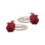 Set de 2 clips Snow White Apple