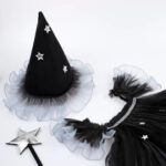 Disfraz de bruja en organza con sómbrero y varita - Imagen 7