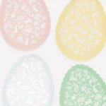 Platos huevo de pascua x 8