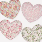 Platos corazón melamina Meri Meri x Liberty 4 unidades