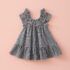Vestido bordado vichy negro