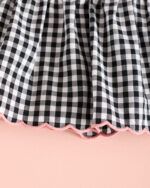Vestido bordado vichy negro - Imagen 3