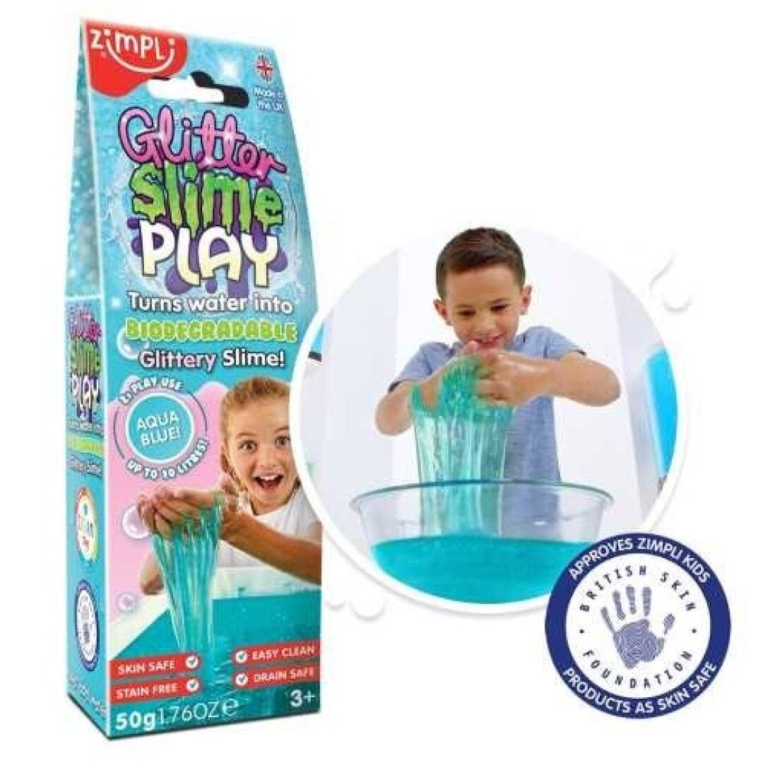BZAE00005477 Slime glitter play azul 50 gr - Imagen 1