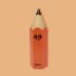 Caja de lapices Omy naranja neon