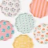 Set de 6 platos grandes  melamina Flora