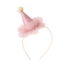 Diadema Alice con Sombrero de Fiesta Tilda (rosa)